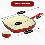 Home & Treat 24cm Cast Iron Square Griddle Frying Pan - Image 4