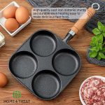 Home & Treat 4-Cup Egg Omelette Non-Stick Pancake Frying Pan, Plett, Crepe Pan - Image 4