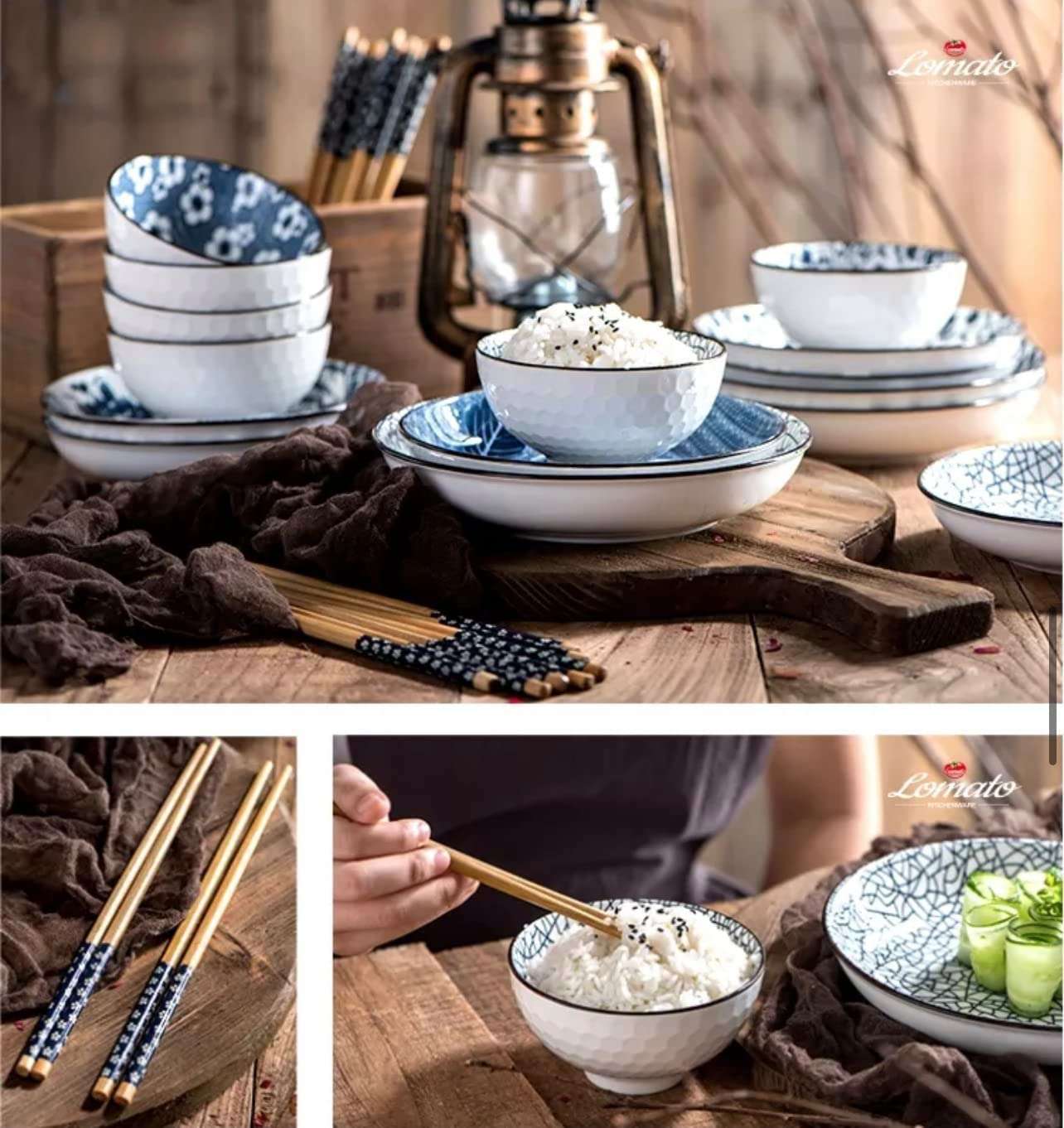 Ceramic Rice Bowls Green Globe UK. Ltd