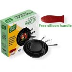 3 Pc Cast Iron Set Pre-Seasoned Skillet Frying Pan 6” 8” 10” Inches - Image 3