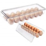 14 Egg Holder with Lid and Handle for Refrigerator