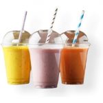 Green Globe Smoothie Cups with Dome Lids