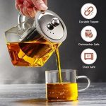 Green Globe Square Glass Teapot with Infuser - Image 5