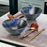 2 Pcs Ceramic Ramen Noodle Bowls with 2 Spoon, 4 Chopstick - Image 6