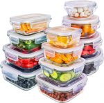 Home & Treat 24 Pcs Glass Food Storage Containers with Snap Locking Lids