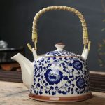 Home & Treat 900ml Vintage Floral Porcelain Tea Pot Set
