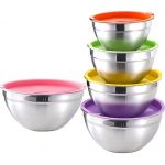 Home & Treat 5 Pcs Mixing Bowl Set with Multicolord Lids