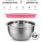 Home & Treat 5 Pcs Mixing Bowl Set with Multicolord Lids - Image 5