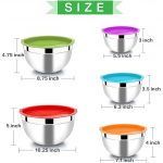 Home & Treat 5 Pcs Mixing Bowl Set with Multicolord Lids - Image 3