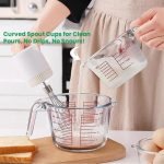Home & Treat 6 Pcs Glass Measuring 3 Cups with 3 Lids - Image 6