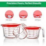 Home & Treat 6 Pcs Glass Measuring 3 Cups with 3 Lids - Image 5
