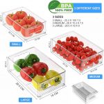 Home & Treat Clear Fridge Organiser Bin with Handles - Image 7