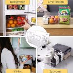 Home & Treat Clear Fridge Organiser Bin with Handles - Image 4