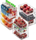 Home & Treat Clear Fridge Organiser Bin with Handles