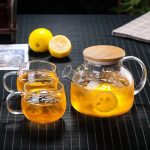Home & Treat Glass Teapot 1000 ml with Filter Coil and Bamboo Lid - Image 5