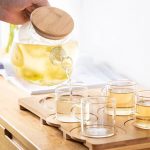 Home & Treat Glass Teapot 1000 ml with Filter Coil and Bamboo Lid - Image 4