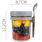 2pcs / 4pcs Glass Overnight Oats Jars with Lids and Spoon - Image 8