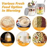 2pcs / 4pcs Glass Overnight Oats Jars with Lids and Spoon - Image 5
