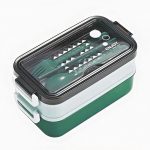 Upgraded 2 Tier 1050ml Bento Lunch Box for Kids and Adults