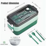 Upgraded 2 Tier 1050ml Bento Lunch Box for Kids and Adults - Image 3