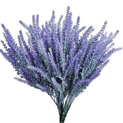 4 pcs Artificial Flocking Lavender