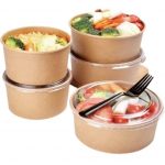 50x Kraft Takeaway Paper Bowls with Lids (Round bowl 500ML) - Image 12