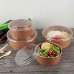 50x Kraft Takeaway Paper Bowls with Lids (Round bowl 500ML) - Image 8