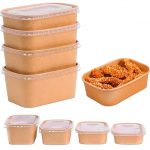 50x Kraft Takeaway Paper Bowls with Lids (Round bowl 500ML) - Image 7