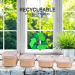 50x Kraft Takeaway Paper Bowls with Lids (Round bowl 500ML) - Image 4