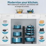 Bakeware Expandable Pan Organiser Lid Rack 5 Divider - Image 4