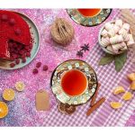 Green Globe – 13 pcs Ceramic Tea Set for Tea or Coffee with Metal Holder - Image 2