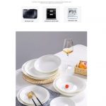 Home & Treat Pure White Porcelain 8 Inch Pasta Bowl Set of 6 Large Ceramic Soup Bowls Set - Serving Plates Salad Pasta Fruit â€“ Microwave and Dishwasher Safe - Image 4