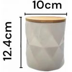 Home & Treat 3 Pcs White Ceramic Sugar, Coffee, and Tea Canisters Set with Airtight Bamboo Lids â€“ Multipurpose Food Storage Jars for Kitchen Countertop - Image 4