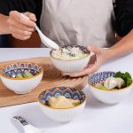 Green Globe Pack 6 Ceramic Rice Party Bowls 10 oz - Image 6