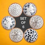 Green Globe 6 Pcs Ceramic Rice Bowls 10 oz | Dinnerware Gift Set for Cereal Soup Dessert Snack Fruit Salsa (Porcelain) - Image 5