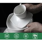 Home & Treat 20-Piece Dinner Set | Contain 4 Each - Dinner Plate, Side Plate, Soup Plate, Saucer, Cups | Dinnerware Service Gift - Image 5
